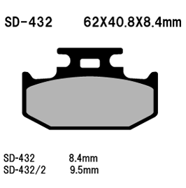 Second image of  YAMAHA  YXM700PS  BRAKE PADS BY FRANDO [CT1 Dupont] SD-432  Year 15   M  [CT1-0067] Viking EPS Se 
