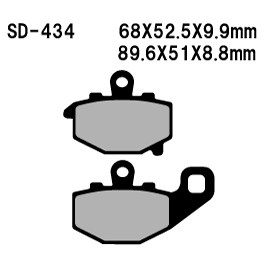 Second image of  KAWASAKI  ZR400  BRAKE PADS BY FRANDO [CT1 Dupont] SD-434  Year 93-95  -Rear [CT1-0107] Zephyr400 