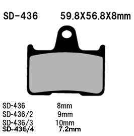 Second image of  BMW  M1000 R  BRAKE PADS BY FRANDO [CT1 Dupont]  SD-436 Year 21-24  -Rear [CT1-0109] M1000 R 