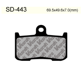 Second image of  KAWASAKI  ZR1000  BRAKE PADS BY FRANDO [CT1 Dupont]  SD-443  Year 03-06  -Front [CT1-00110]