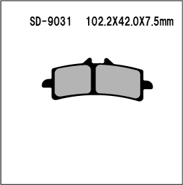 Second image of  MV Agusta  MV998   BRAKE PADS BY FRANDO [CT1 Dupont]  SD-9031  Year 21-22  -Front [CT1-0095] MV998 F4 ABS 