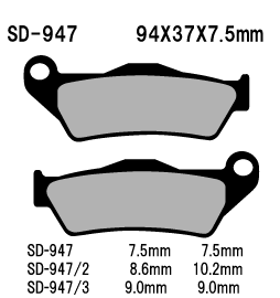 Second image of  APRILIA  RX125  BRAKE PADS BY FRANDO [CT1 Dupont] SD-947  Year 08-12  -Front [CT1-0078] RX125 Brembo Caliper 