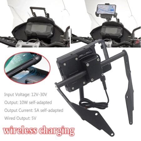 BMW ACCESSORIES INDIA G310GS G310R GPS NAVIGATION BRACKET MOBILE PHONE HOLDER WITH DUAL USB & WIRELESS CHARGING