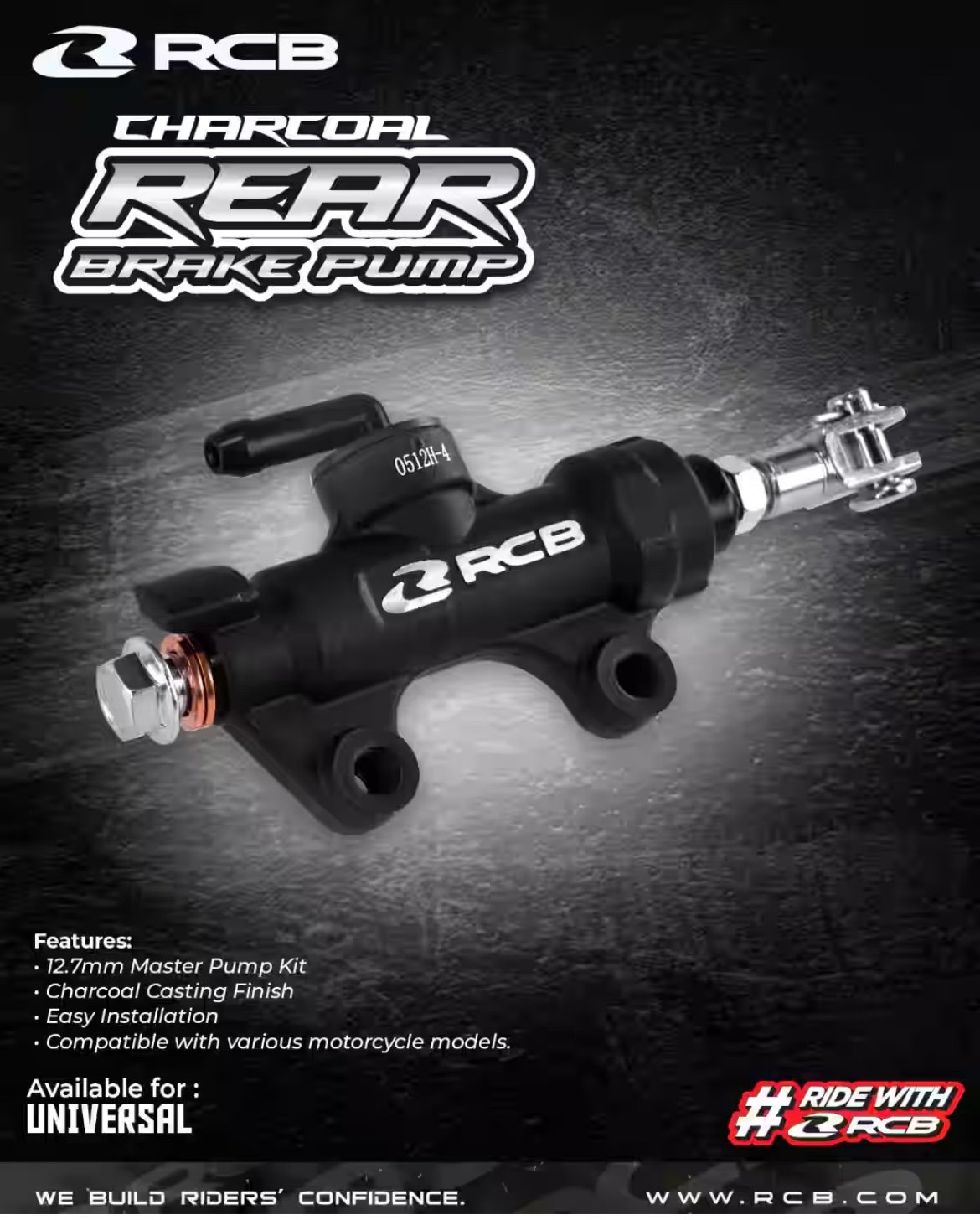 Second image of RCB REAR BREAK PUMP CHARCOAL E-12 (R)01BP002Z