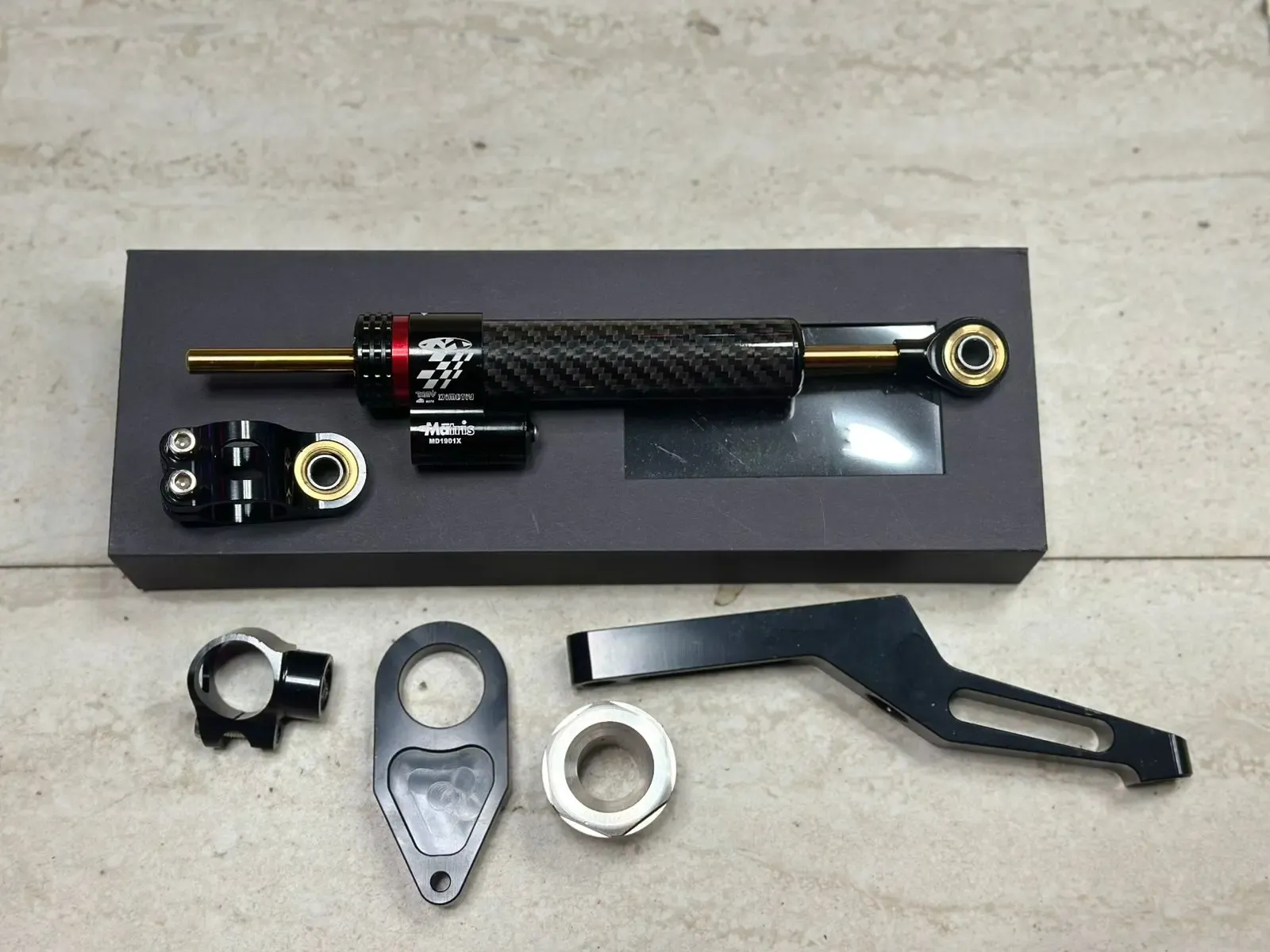 Steering Damper With Stabilizer Mounting Bracket Kit For Kawasaki ZX6R