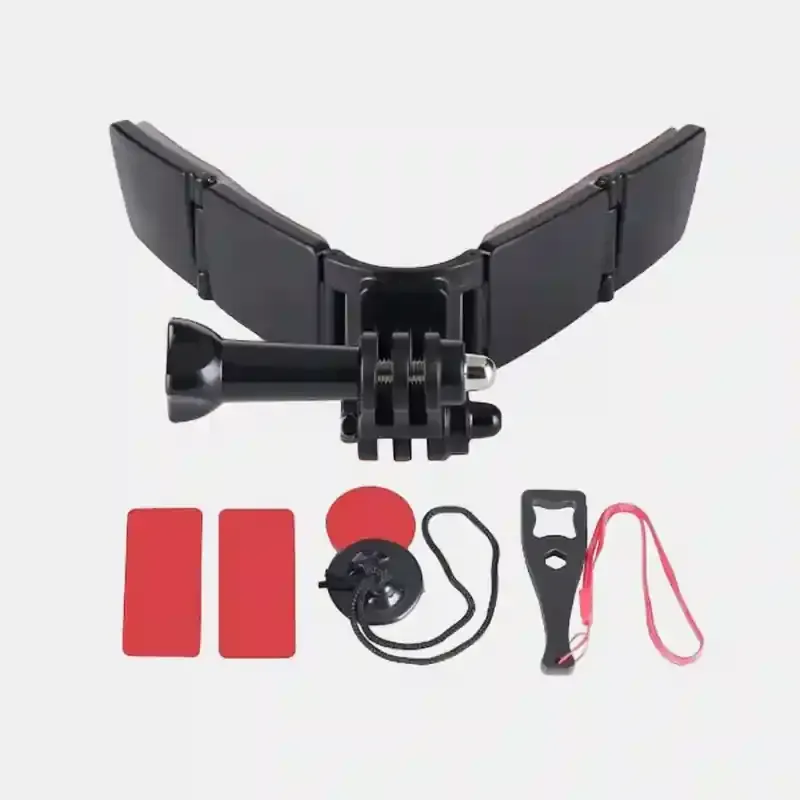 Second image of Helmet Chin Mount With J-HOOK for All GoPro with Adhesive Curved Pads