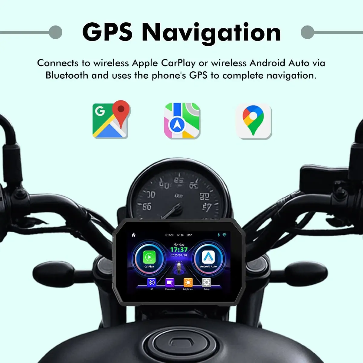 Second image of SIMTAC MOTORCYCLE 5″ Navigation SYSTEM with DVR – M4D