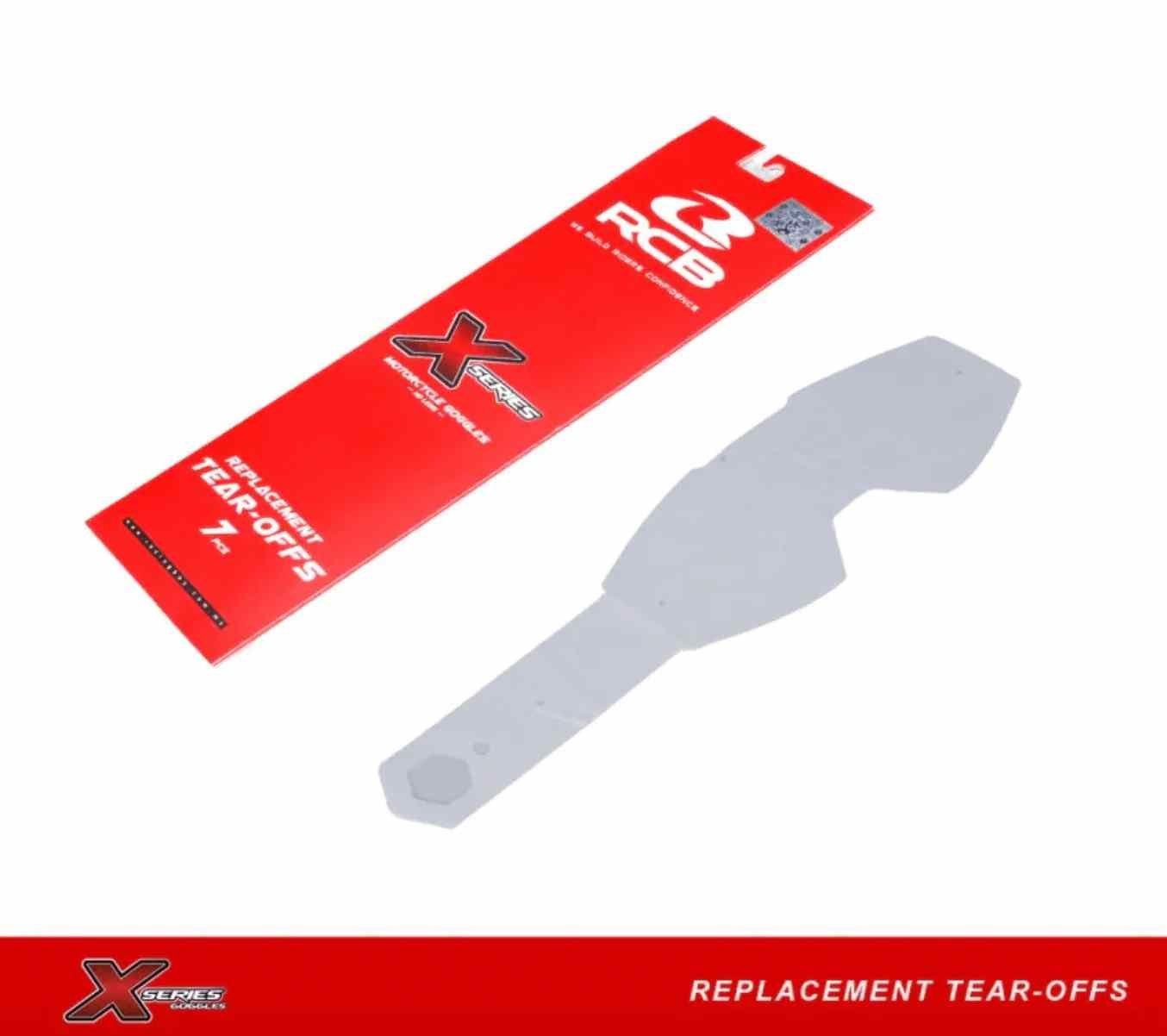 RCB GOGGLES TEAR OFFS (7PCS/PACK) 01GL005Z