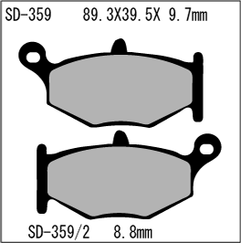 Second image of  SUZUKI  GSR400  BRAKE PADS BY FRANDO [CT1 Dupont] SD-359  Year 06-19  -Rear [CT1-0105]